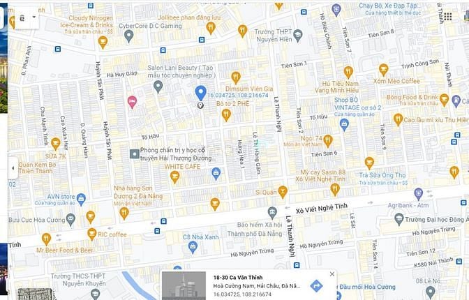Hình ảnh Bán đất 2 mặt kiệt Ca Văn Thỉnh .DT 84m giá 4,5 tỷ nở hậu 6,92m