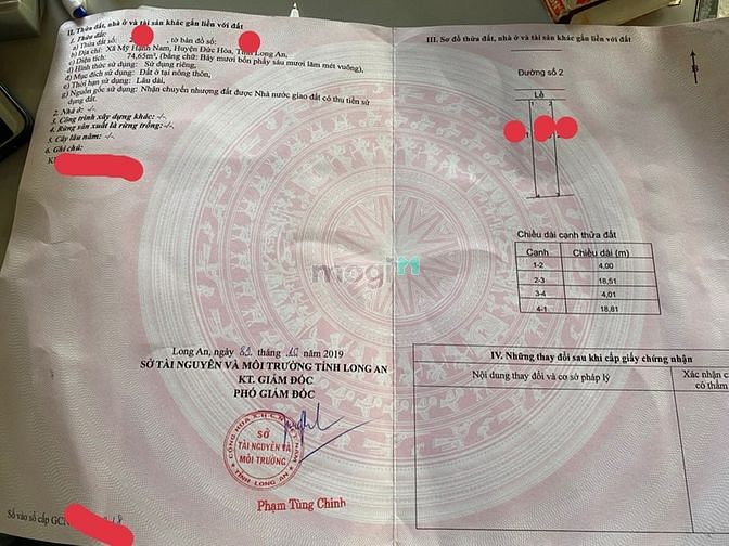 Hình ảnh Cần Bán Lô Đất KDC Các Tường Đường 20m, SHR, 75m2/1ty438, Có Bớt Lộc.