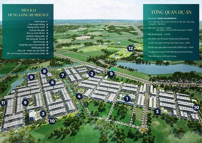 Hình ảnh Đất Nền Dự Án Hưng Long Residence Sổ Hồng Sẵn
