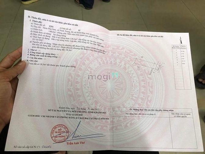 Hình ảnh Kẹt tiền bán nhanh lô ninh trung ninh hòa