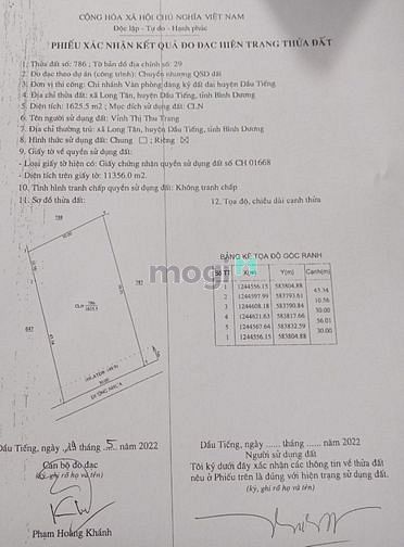 Hình ảnh Bán đất MT nhựa, Long Tân, Dầu Tiếng, DT:30x56, SHR, giá 4,2 tỷ