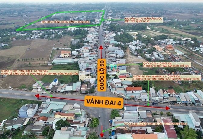 Hình ảnh Đất Nền MT QL50 90m2 Full Tc, Bán để đi nước ngoài