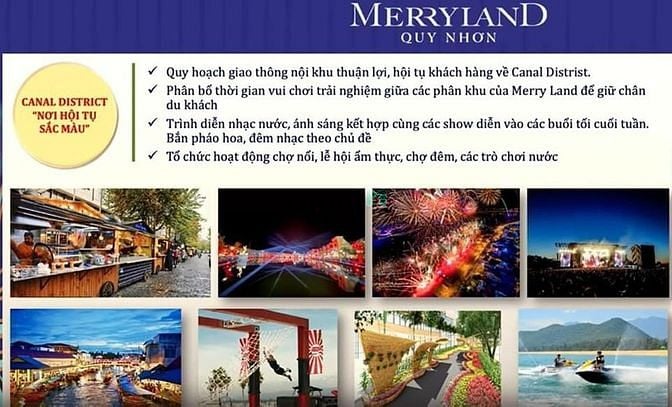 Hình ảnh Shophouse ngay khu quảng trường trong dự án Merryland Quy Nhơn.