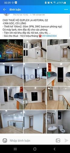 Hình ảnh CHO THUÊ HỘ DUPLEX LA ASTORIA, CĂN GÓC, +LỬNG,dt 106m2. + ml giá rẻ💥