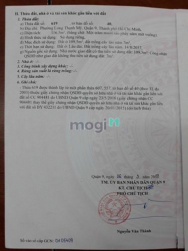 Hình ảnh Bán đất ngang 5x23m /115m2 thổ cư hẻm 61 Đường Hàng Tre _ Quận 9