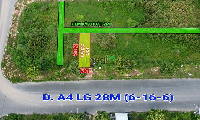 Hình ảnh Bán đất nền Tân Phú|5x20|Đường A4 Lộ 28M|Hướng Đông Bắc|2,39T