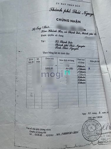 Hình ảnh Đất rộng xã Thịnh Đức thành phố Thái Nguyên