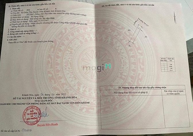 Hình ảnh Siêu phẩm mặt tiền tỉnh lộ 2 diên thọ