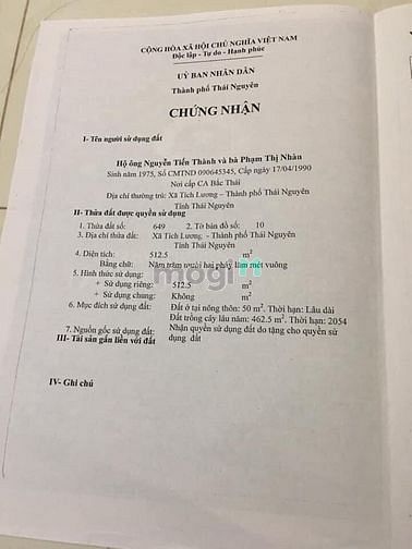 Hình ảnh Bán đất Tích Lương sau cổng phụ công nghiệp