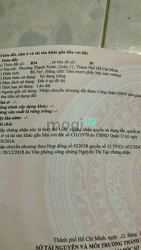 Hình ảnh Mua bán đất Quận 12 – Bán đất Phường Thạnh Xuân, Quận 12 - TX25