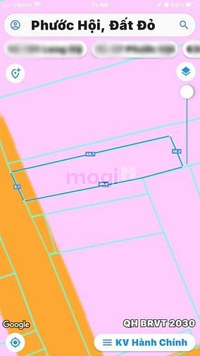 Hình ảnh Bán đất  DT 9.7 x 49.5m, nở hậu 10.2m, 40m2 TC, Xã Phước Hội, H.Đất Đỏ