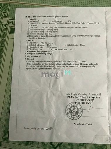 Hình ảnh Bán đất thổ cư hẻm 25 Trương Văn Thành , P.Hiệp Phú , Quận 9