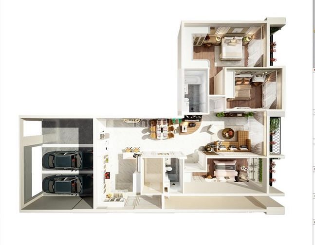 Hình ảnh Bán CH Sky Linked Villa xe chạy lên tận nhà ( 2 chổ đậu) 3PN - 218m2