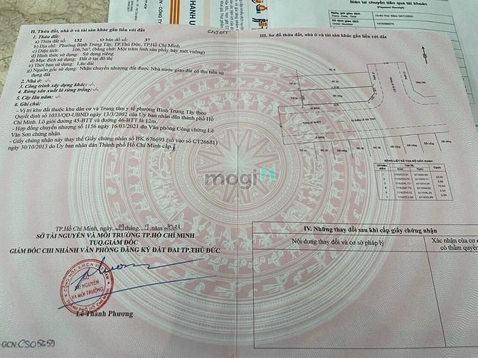 Hình ảnh Bán Lô Góc 2 Mặt Tiền Đường 45&46 Lê Văn Thịnh, Bình Trưng Tây Q2