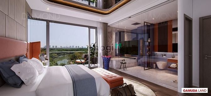 Hình ảnh Diamond Brilliant 96m2 Celadon City view hồ nước