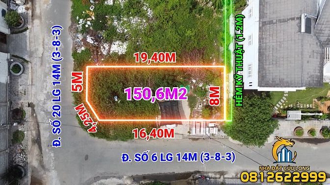 Hình ảnh Bán nền Góc Hưng Phú 2 (Cty8), Cái Răng|ĐS20-ĐS6|ĐN-ĐB|6,45T