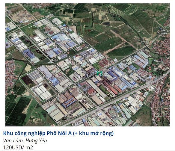 Hình ảnh Cho thuê đất trong khu công nghiệp tại tỉnh Hưng Yên