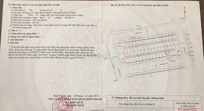 Hình ảnh Bình Thạnh, Lô Đất KDC, Đặng Thùy Trâm, KV 4x15m, Chỉ 8 tỷ