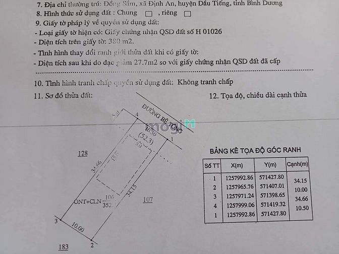Hình ảnh Bán đất tặng nhà, Định An, Dầu Tiếng, DT:10x34, TC120m2, SHR, 1,7 tỷ