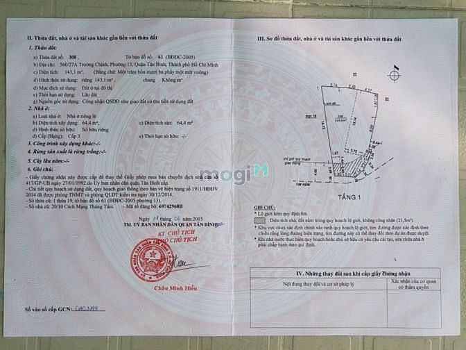 Hình ảnh Bán đất h 560. Trường Chinh. P13.Q. tân Bình
