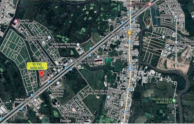 Hình ảnh Bán lô đất biệt thự 2 mặt tiền 280m2 thuộc khu dân cư Conic. SHR