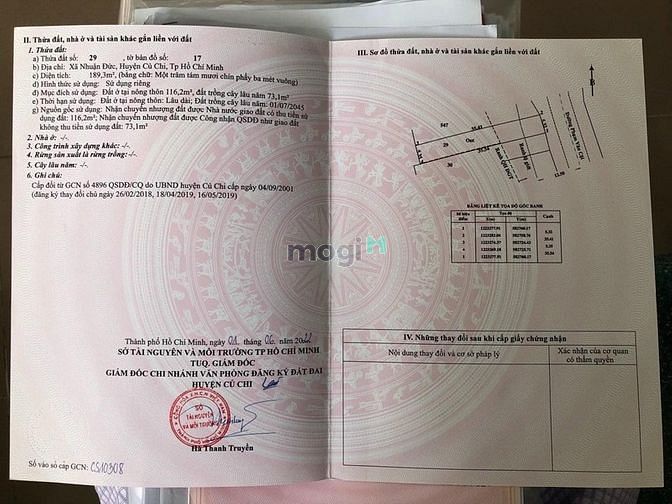 Hình ảnh Lô đất nhà vườn 189m2 thổ 116m2 SHR giá 1ty6