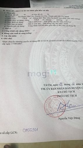 Hình ảnh Đất mặt tiền đường số 489 Phạm Văn Cội, Củ Chi