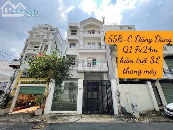 Hình ảnh Cho thuê 55B-C Đặng Dung, Q1 - Hầm 4tầng 7x24 thang máy 150tr