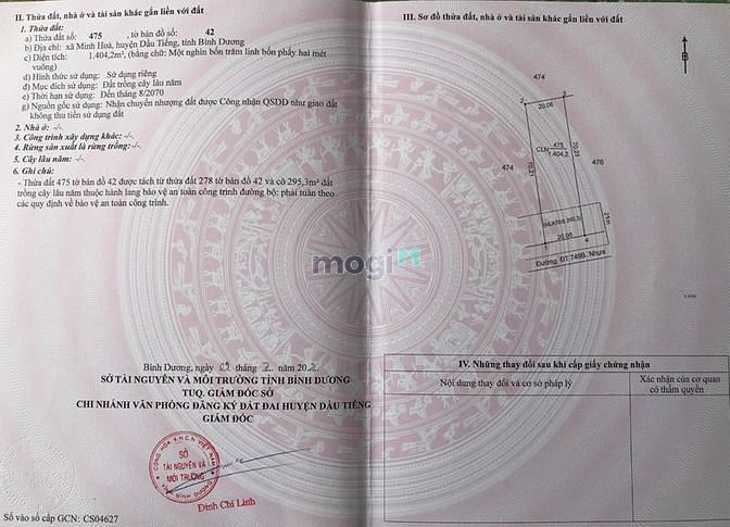 Hình ảnh Bán đất MT DT749B, Minh Hòa, Dầu Tiếng, DT:20x70, SHR, giá 3,1 tỷ