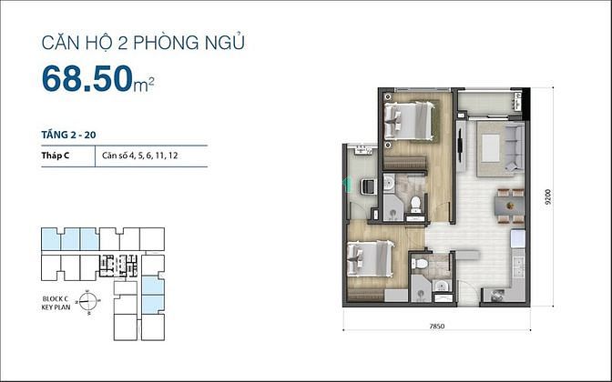 Hình ảnh Giá 3.97 tỷ, cho căn góc, 2pn và 2wc, 69m2- Botanica Premier