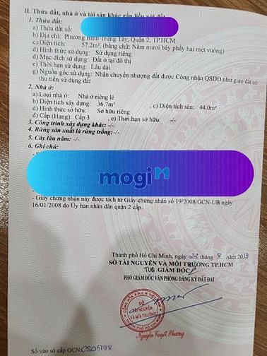 Hình ảnh 4 tỷ dt 57m đất ngang 8m phường Bình trưng tây Q2