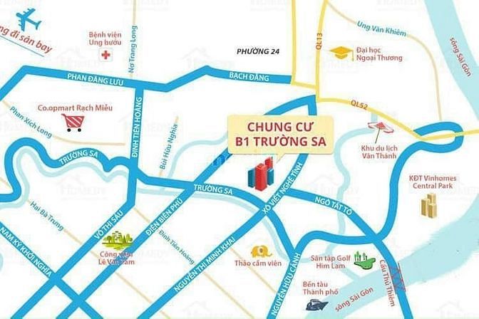 Hình ảnh Căn Hộ B1 TrườngSa Sát Quận1,59M2-2PN-1TỶ675
