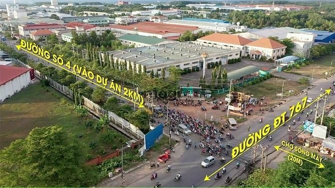 Hình ảnh Đất thổ cư sổ riêng mặt đường 18m liền kề kcn Sông Mây