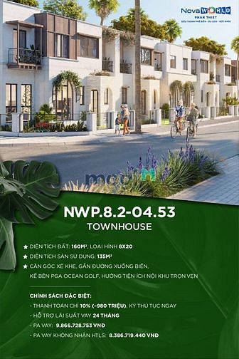 Hình ảnh Căn góc xẻ khe townhouse vị trí siêu đẹp,kế bên PGA Ocean Golf-nova PT