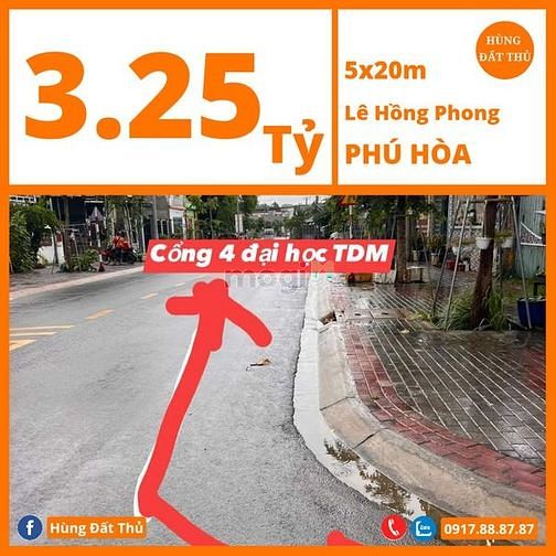 Hình ảnh Bán đất 5x20 sau đại học thủ dầu một, phú hòa