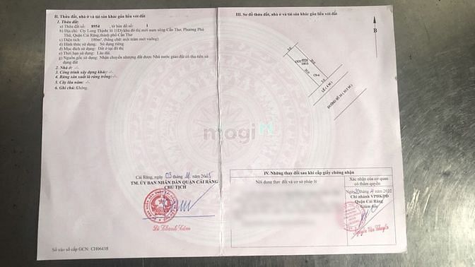 Hình ảnh 3 Nền KDC Long Thịnh,Cái Răng, CT|15x20|ĐN|2,85Tỷ|