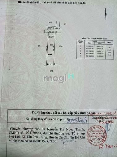 Hình ảnh Đất Mb6623 phiên bản mới nhất Mặt Tiền Suối Lôi 117m2 (5x23) 1,3 ty