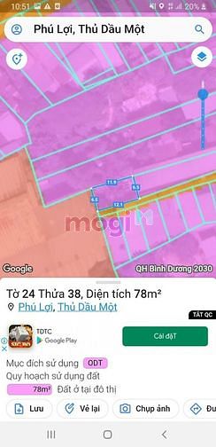 Hình ảnh Đất Phú Lợi Giá Cực Rẻ Dân Cư Đông Đúc chỉ 1ty350tr