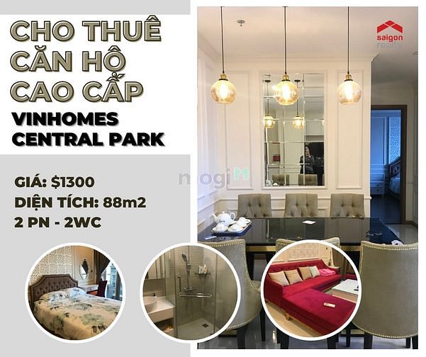 Hình ảnh Cho thuê Trang Chủ MB66.COM / Đăng Ký Tặng 66K cao cấp đầy đủ nội thất 2PN tại Vinhomes Central Park