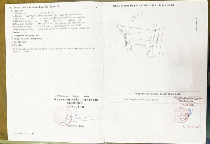 Hình ảnh Bán đất đường 646 - 418m2 - 15x35 - 277m2 thổ cư - xã phước thạnh -