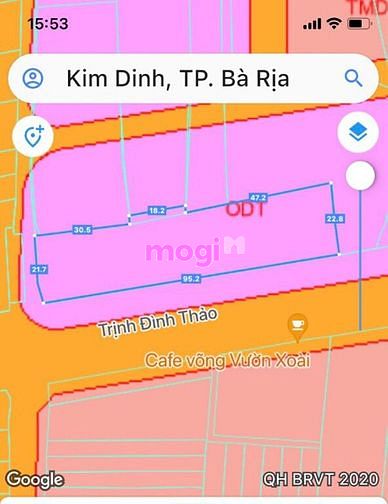 Hình ảnh Bán lô góc 2MT Trịnh Đình Thảo, trung tâm P. Kim Dinh, TP Bà Rịa