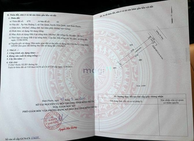 Hình ảnh Đất KCN Tân Quan Hớn Quản, 5x40, sổ hồng