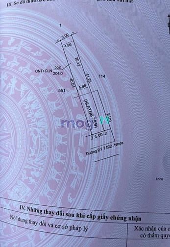 Hình ảnh Bán đất MT DT749D, Long Tân, Dầu Tiếng, DT:5x41, TC100m2, SHR, 1,55 tỷ