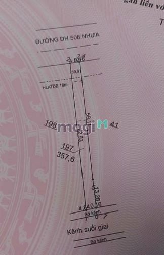 Hình ảnh Bán đất MTĐH508, Phước Sang, Phú Giáo, DT:5x73, TC100m2, SHR, 1,380 tỷ
