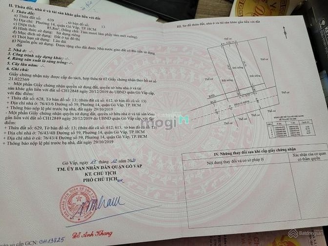 Hình ảnh Bán 4 lô đất tại Gò Vấp có sổ hồng từng nền chỉ 30tr/m2