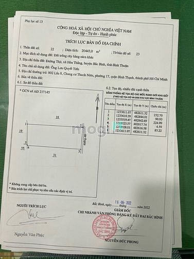 Hình ảnh Lô đất Hoà Thắng- Bình Thuận vị trí đẹp, Phân lô siêu lợi nhuận