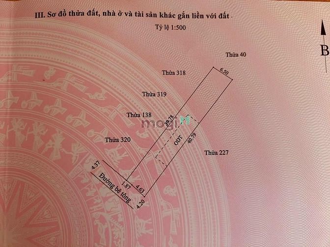 Hình ảnh bán gấp đất mặt tiền lái thiêu 69 - đường oto thông
