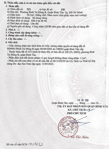 Hình ảnh Chính chủ bán gấp Lô Đất SHR 4x15m ngay Aoen Bình Tân.