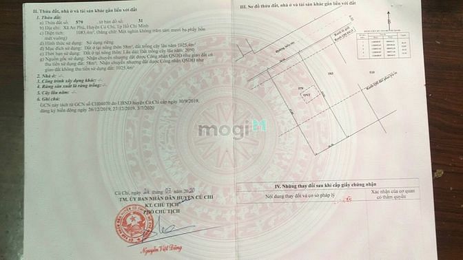 Hình ảnh Bán đất đường Bến Súc - 1083m2 - 20x53 - 58m2 thổ cư - xã An Phú