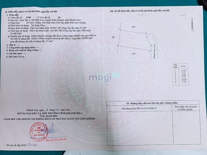 Hình ảnh Đất kèm nhà mới xây Diên Sơn Diên Khánh